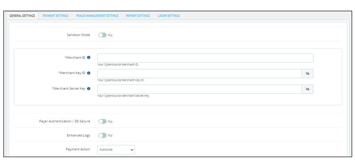 General Settings tab